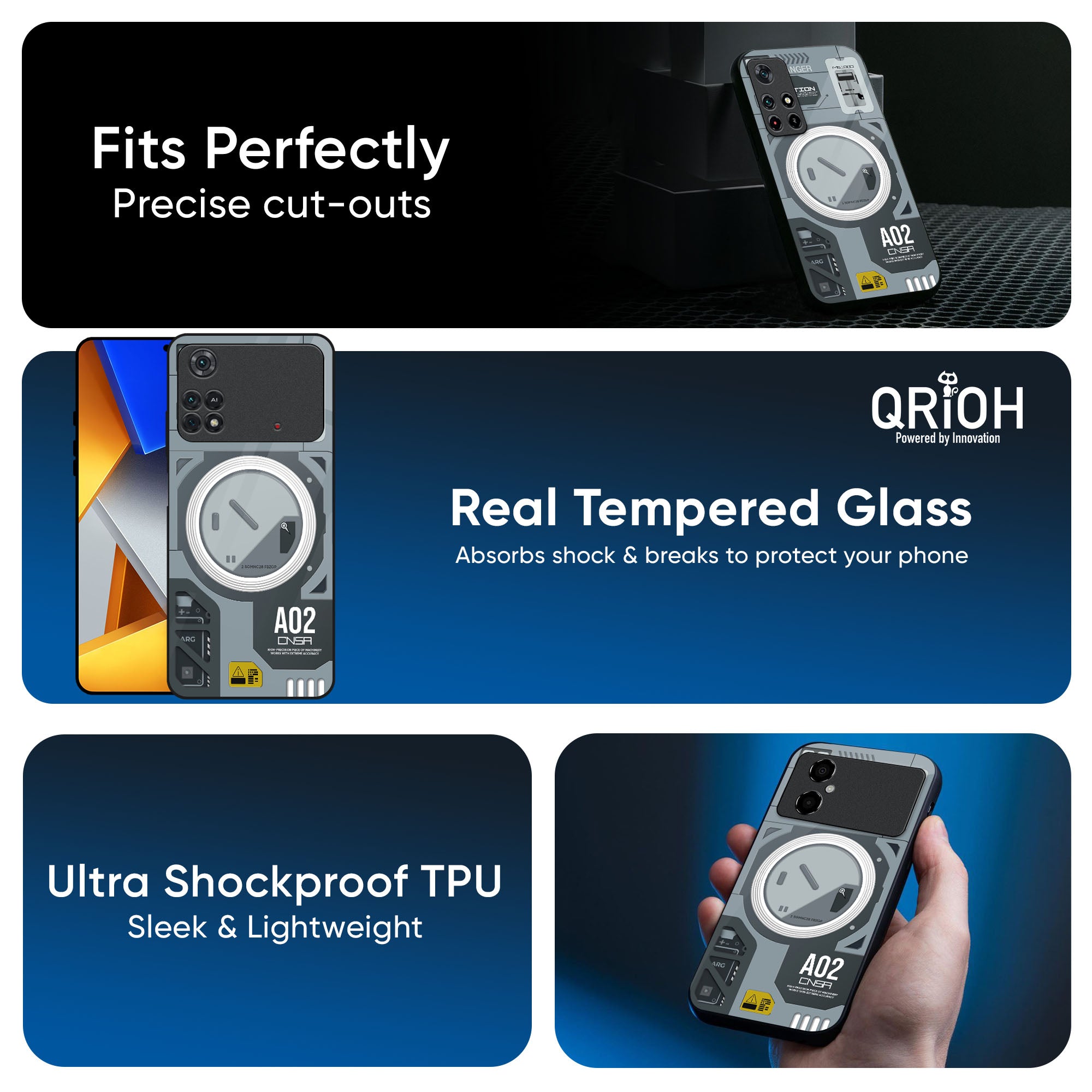 Modern Technology Glass Case for Poco M3 Pro