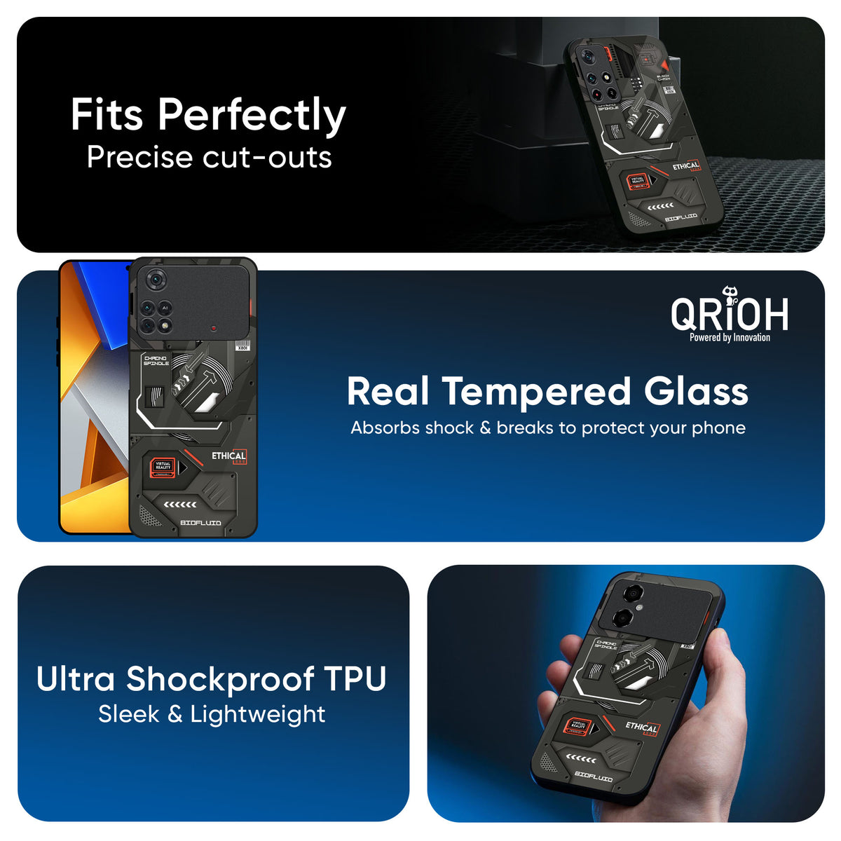 Tech Aesthetics Glass Case for Poco X6 5G