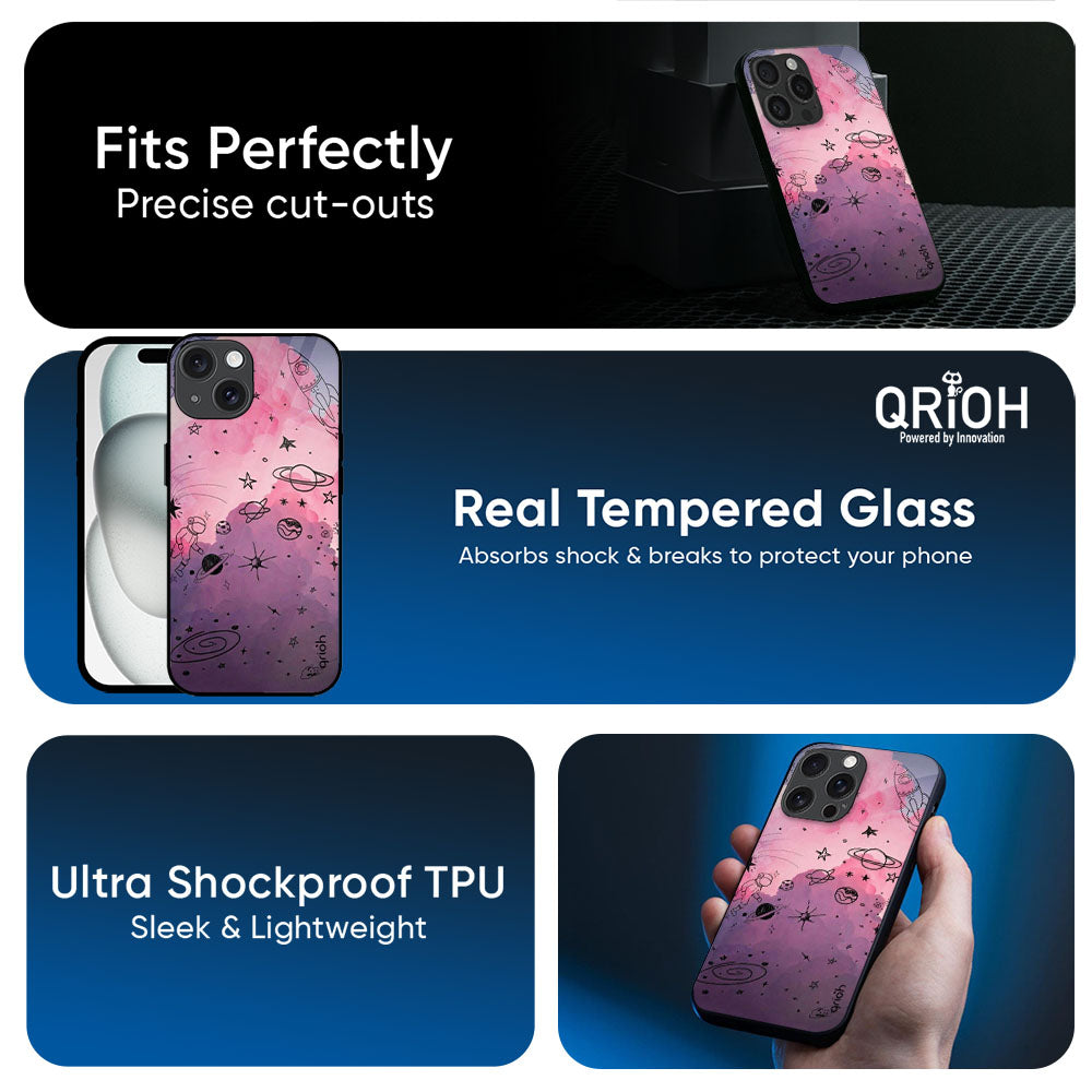Space Doodles Glass Case for Apple iPhone 17e