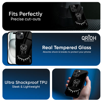 Dark Superhero Glass Case for iPhone 17