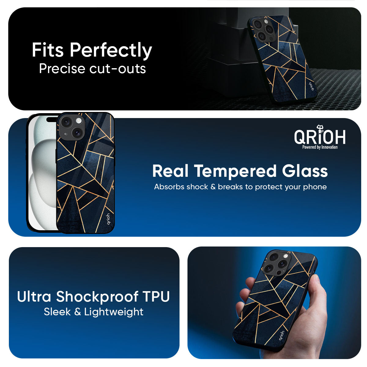 Abstract Tiles Glass Case for Apple iPhone 16e