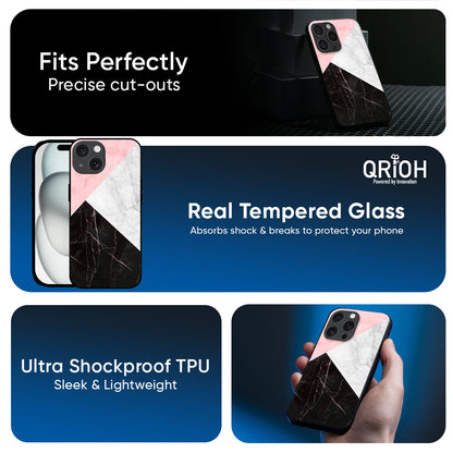 Marble Collage Art Glass Case For iPhone 17
