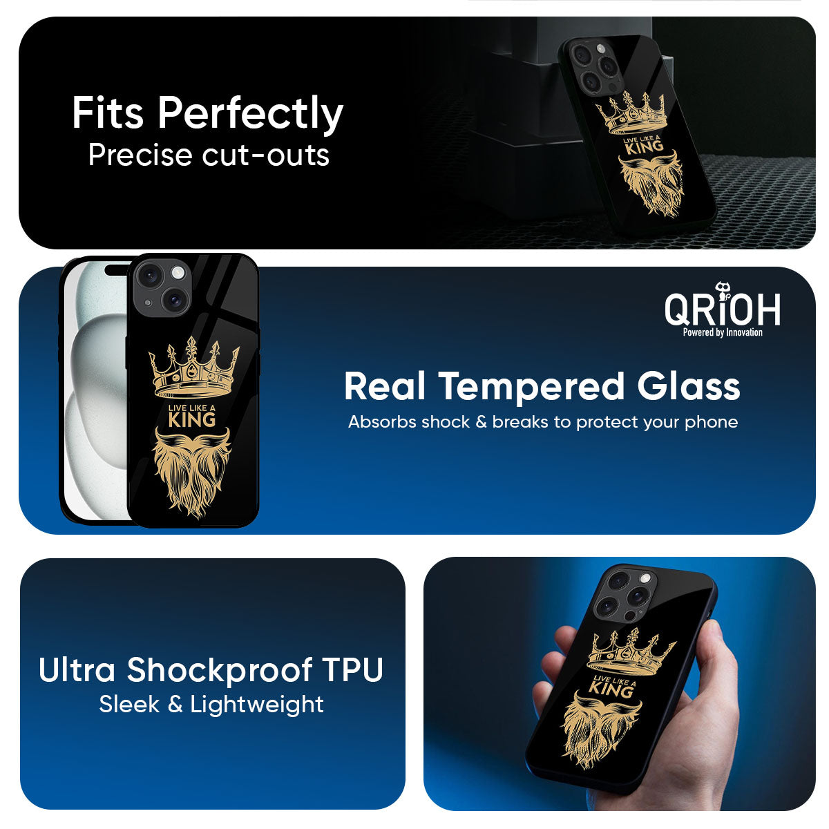 King Life Glass Case For iPhone 17