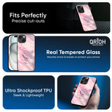 Diamond Pink Gradient Glass Case For Apple iPhone 16e