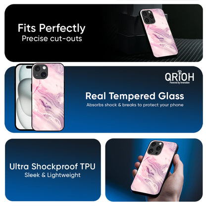 Diamond Pink Gradient Glass Case For Apple iPhone 17e