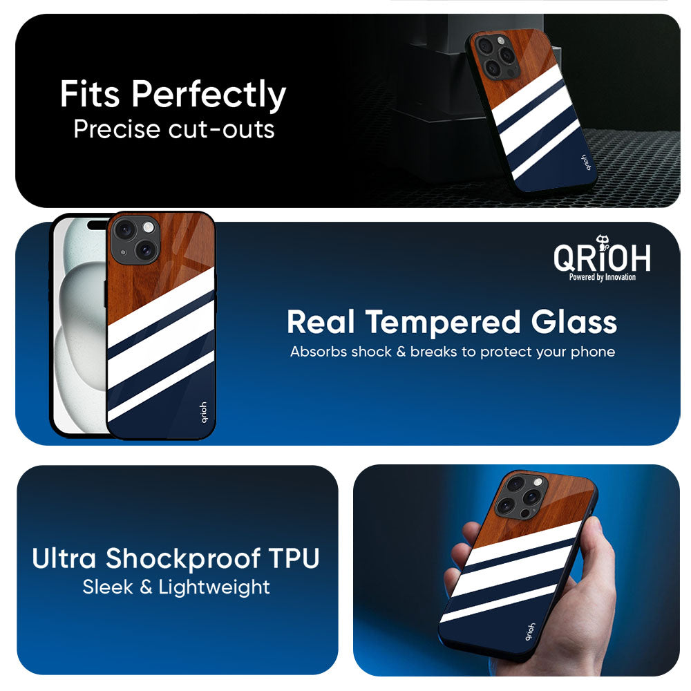 Bold Stripes Glass Case for Apple iPhone 17e