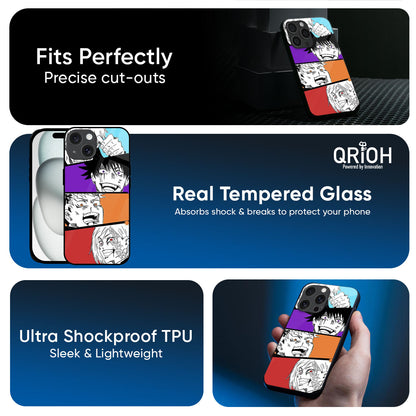 Anime Sketch Glass Case for iPhone 17