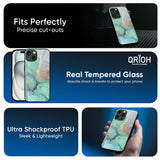 Green Marble Glass Case for Apple iPhone 16e