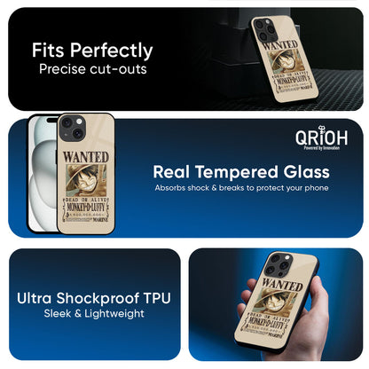 Luffy Wanted Glass Case for Apple iPhone 17e