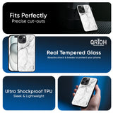 Modern White Marble Glass Case for Apple iPhone 16e
