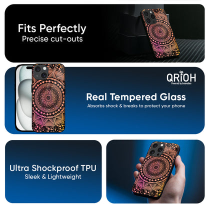 Floral Mandala Glass Case for iPhone 17