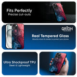Blue & Red Smoke Glass Case for Apple iPhone 16e