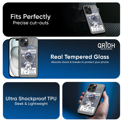 Space Flight Pass Glass Case for iPhone 17