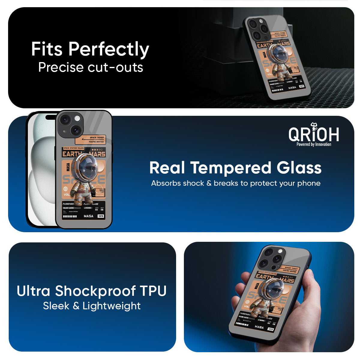 Space Ticket Glass Case for iPhone 17