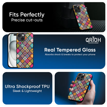 Multicolor Mandala Glass Case for iPhone 17