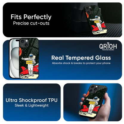 Astronaut on Mars Glass Case for iPhone 17 Pro Max