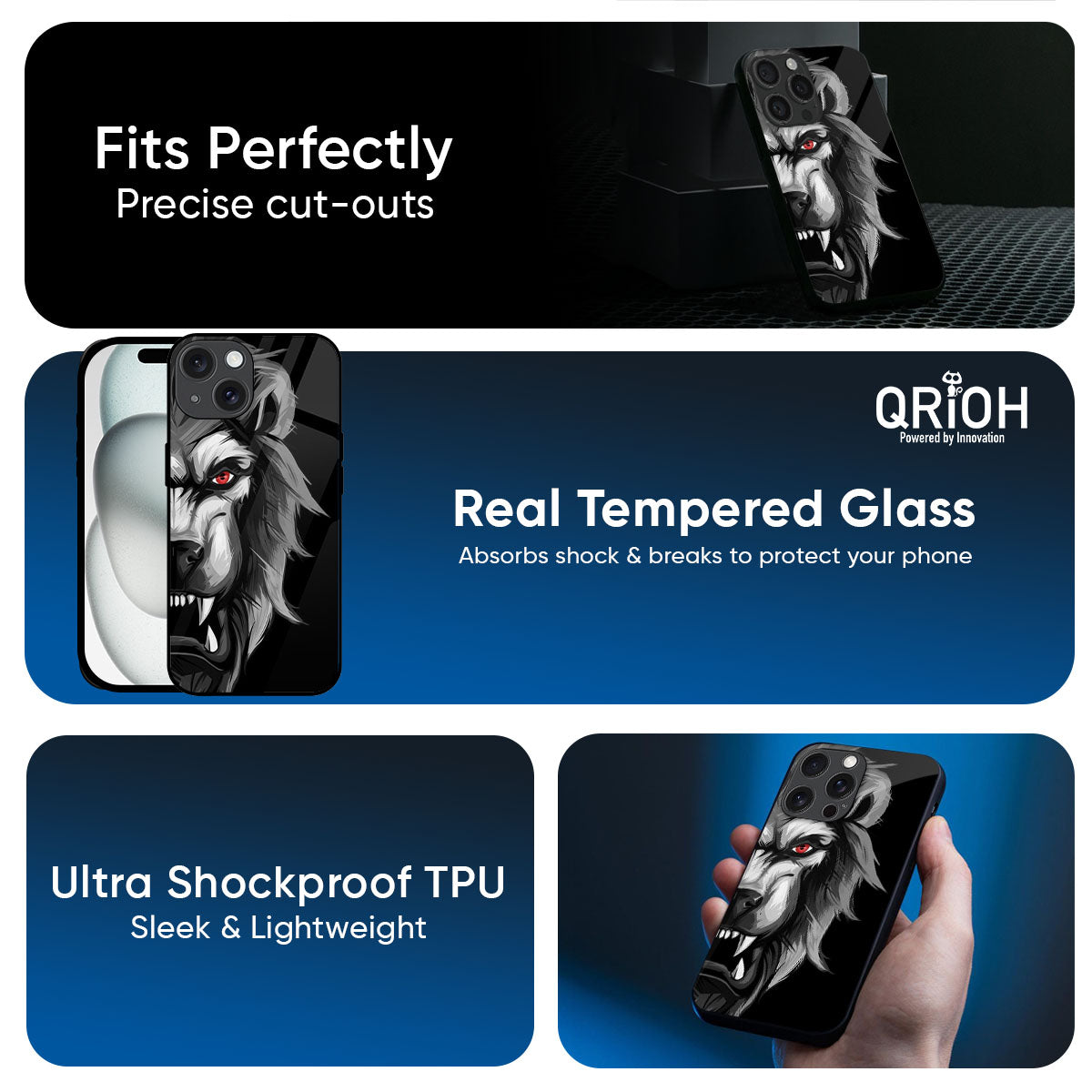 Wild Lion Glass Case for iPhone 17 Air