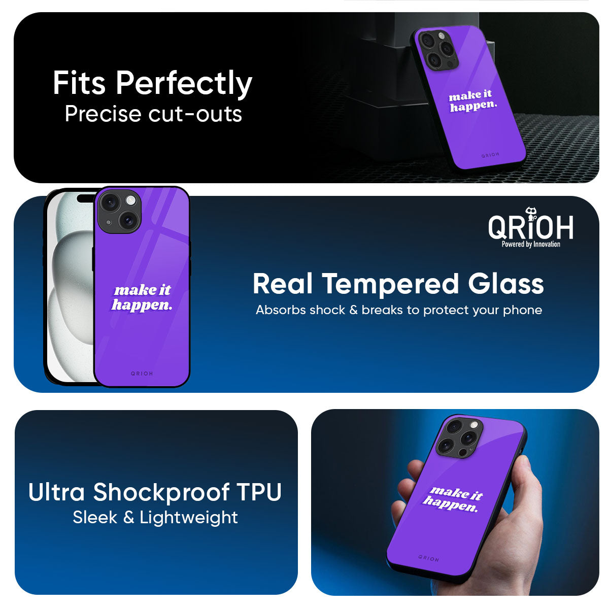 Make it Happen Glass Case for iPhone 17