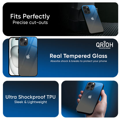 Blue Grey Ombre Glass Case for Apple iPhone 17e