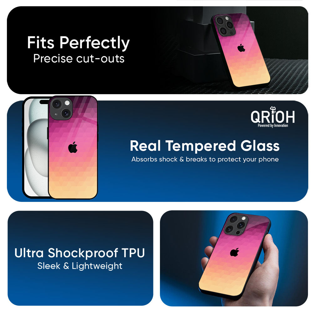 Geometric Pink Diamond Glass Case for Apple iPhone 17e