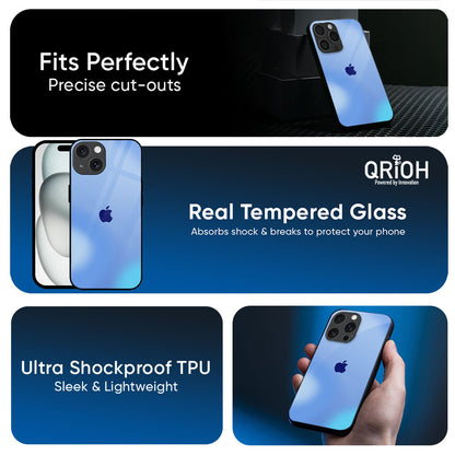 Vibrant Blue Texture Glass Case for Apple iPhone 17e