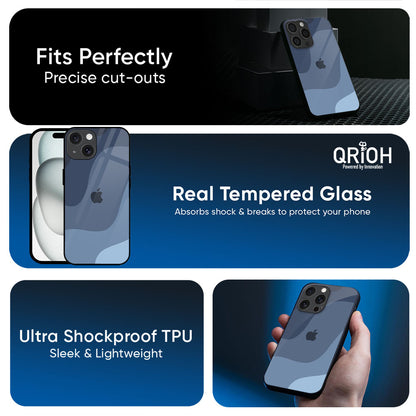 Navy Blue Ombre Glass Case for Apple iPhone 17e