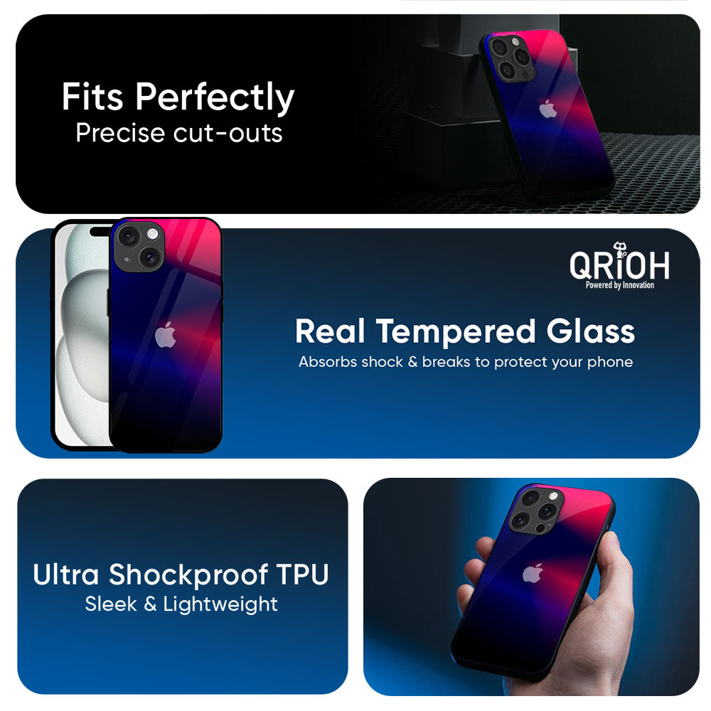Blue Ombre Glass Case for Apple iPhone 17e