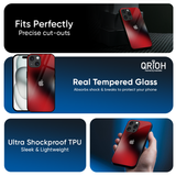 Red Garnet Glass Case for Apple iPhone 16e