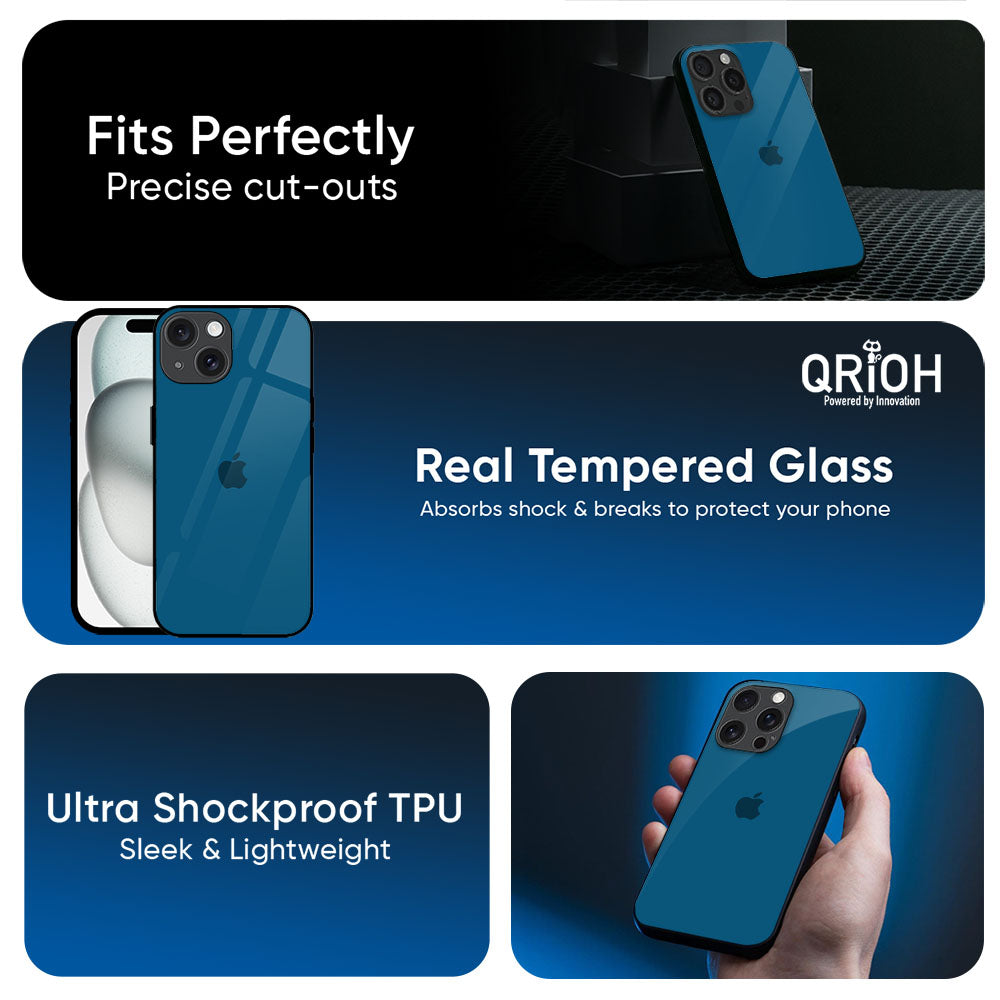 Cobalt Blue Glass Case for Apple iPhone 17e