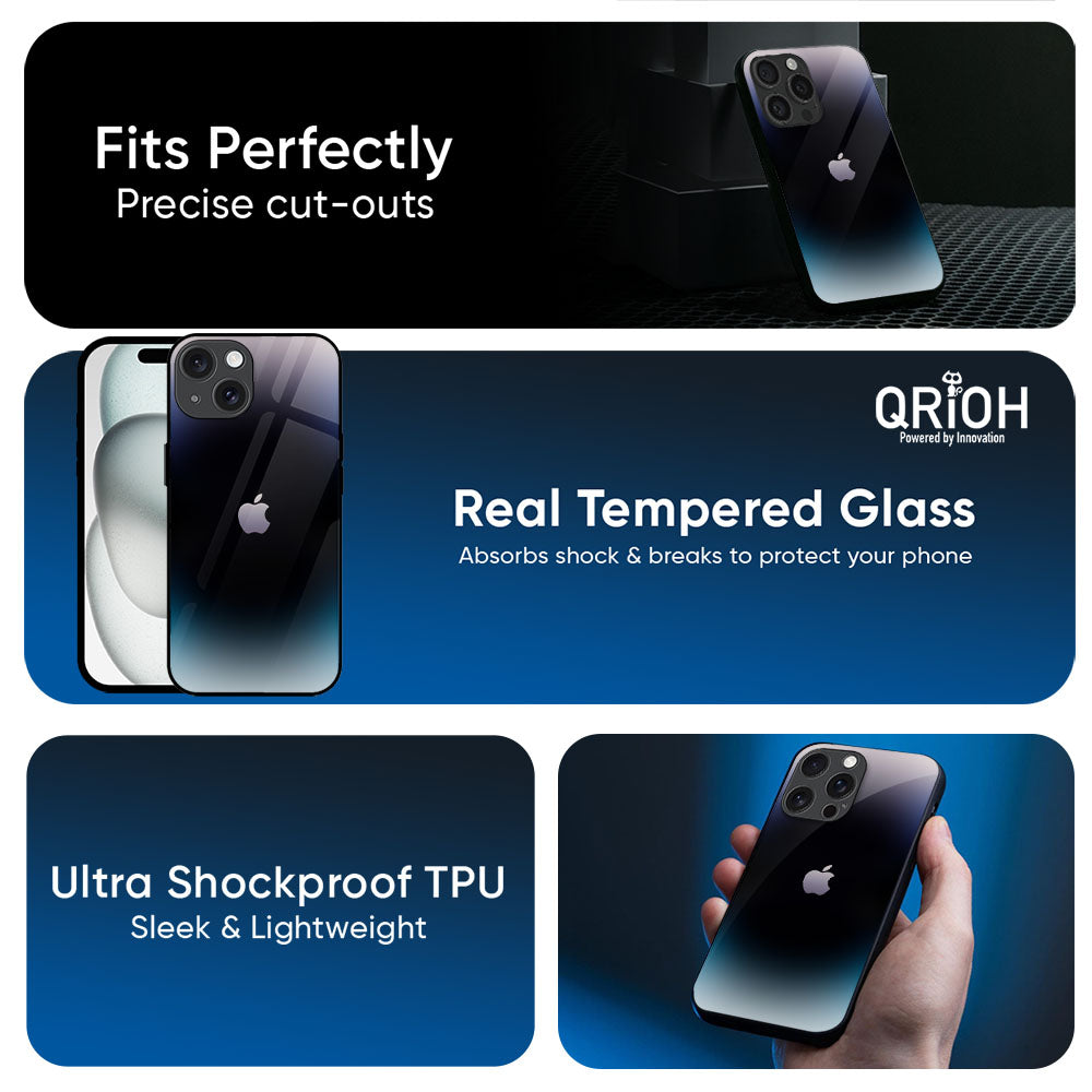 Black Obsidian Glass Case for Apple iPhone 17e