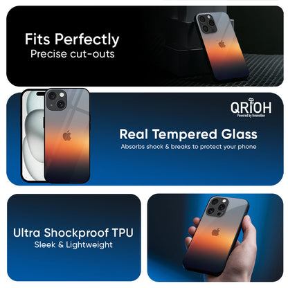 Aesthetic Orange Glass Case for Apple iPhone 17e