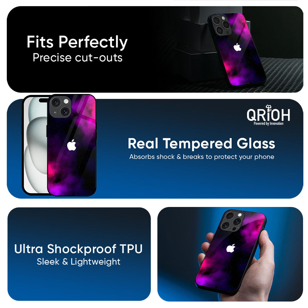 Pink Galaxy Glass Case for Apple iPhone 17e