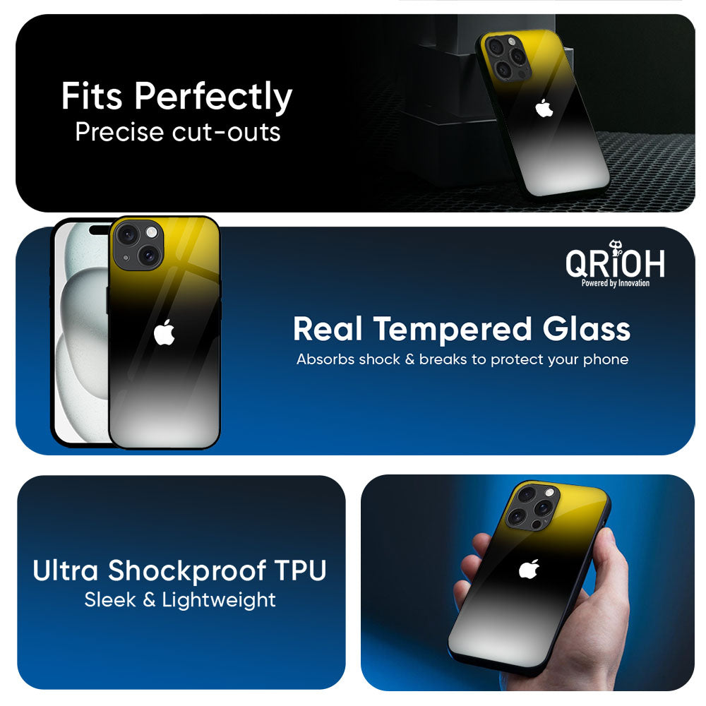 Yellow Shadow Glass Case for Apple iPhone 17e