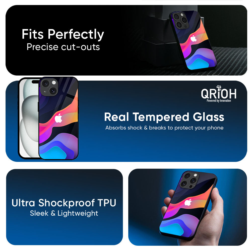 Colorful Fluid Glass Case for Apple iPhone 17e