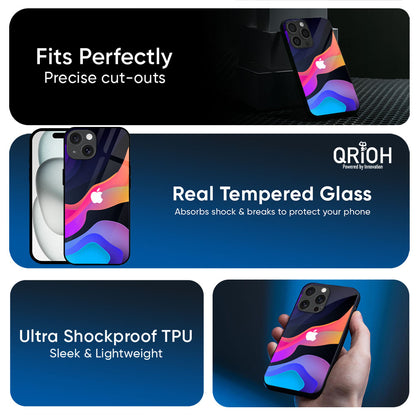 Colorful Fluid Glass Case for Apple iPhone 17e