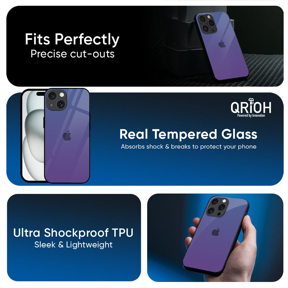 Indigo Pastel Glass Case For Apple iPhone 17e