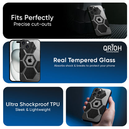 Hexagon Style Glass Case For Apple iPhone 17e