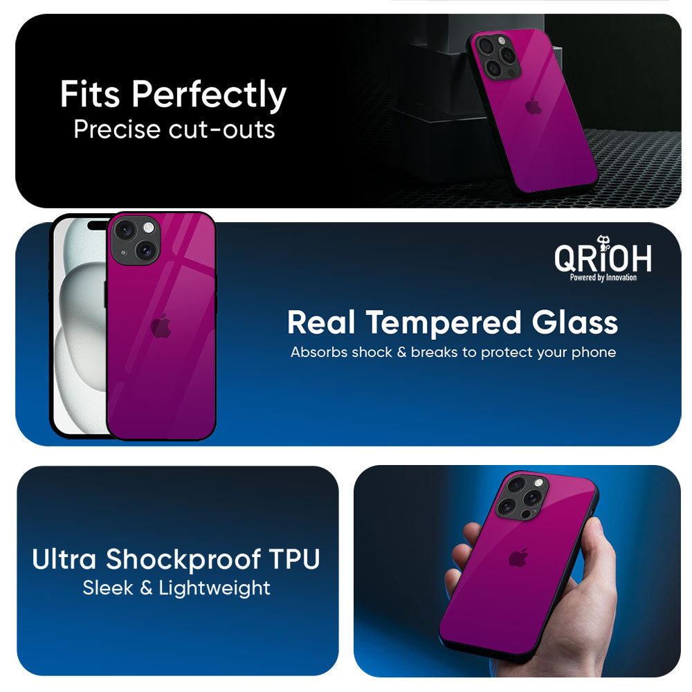 Magenta Gradient Glass Case For Apple iPhone 17e