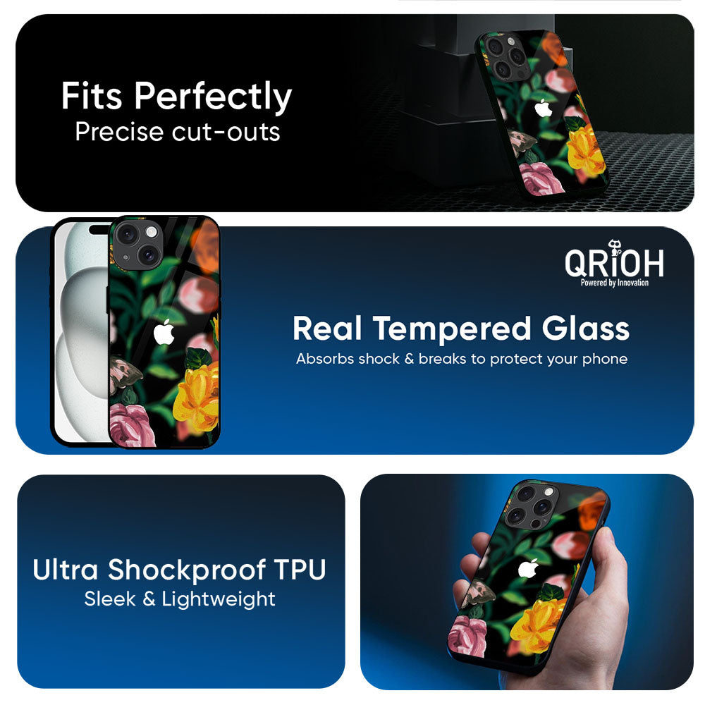 Flowers & Butterfly Glass Case for Apple iPhone 17e