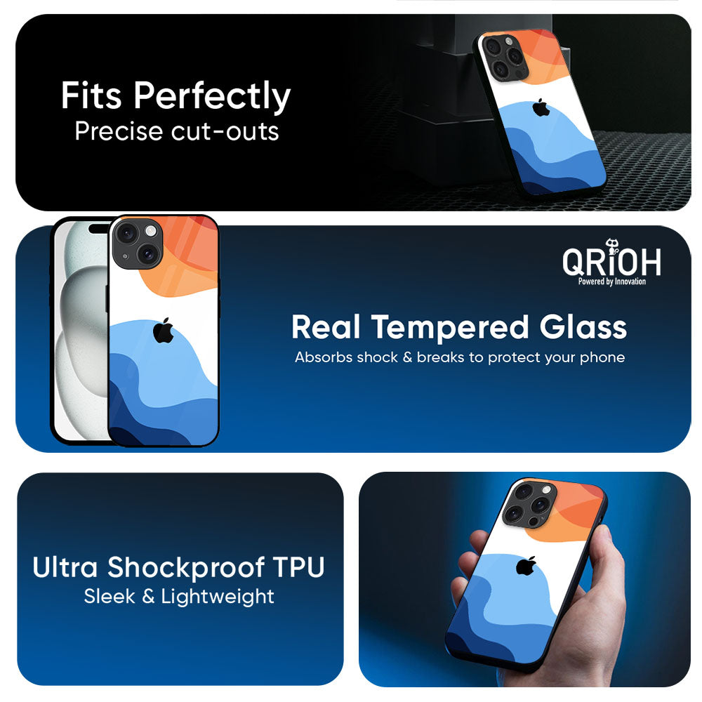 Wavy Color Pattern Glass Case for Apple iPhone 17e