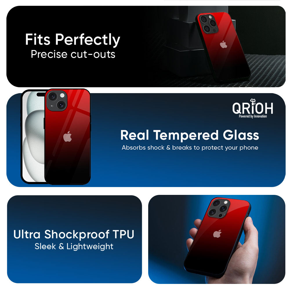 Maroon Faded Glass Case for Apple iPhone 17e