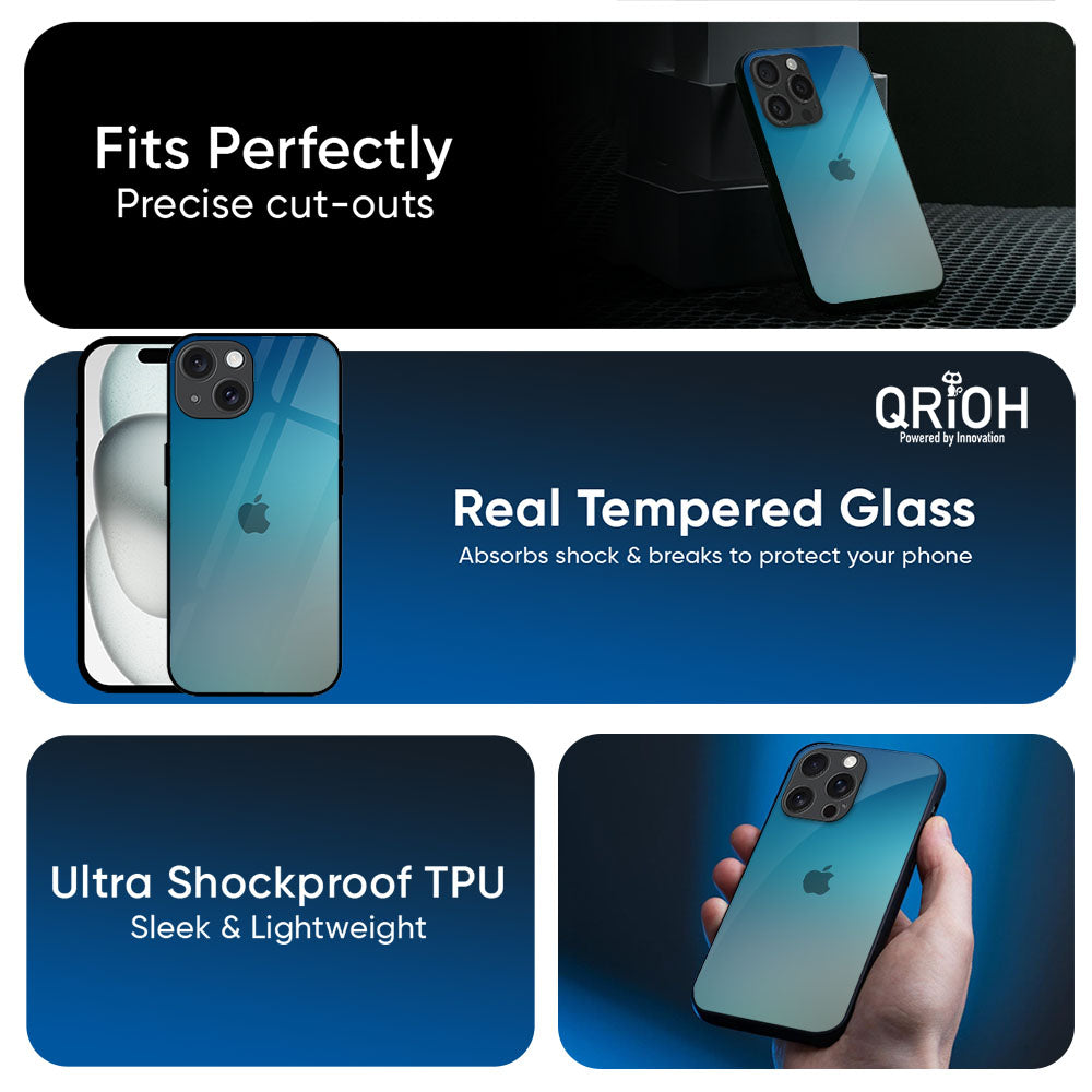 Sea Theme Gradient Glass Case for Apple iPhone 17e
