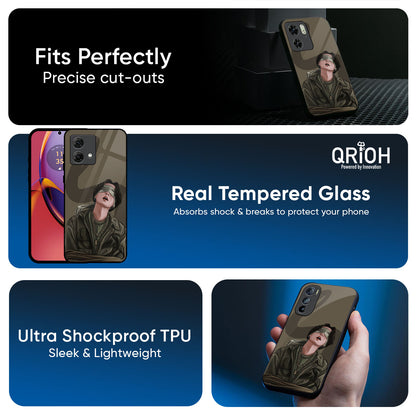 Blind Fold Glass Case for Motorola Edge 60 Pro