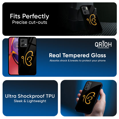 Luxury Fashion Initial Glass Case for Motorola Edge 70 5G