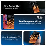 Fire Flame Glass Case for Motorola G05