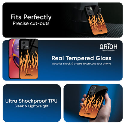 Fire Flame Glass Case for Motorola Edge 70 5G