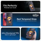 Orange Chubby Glass Case for Motorola Edge G67 Power