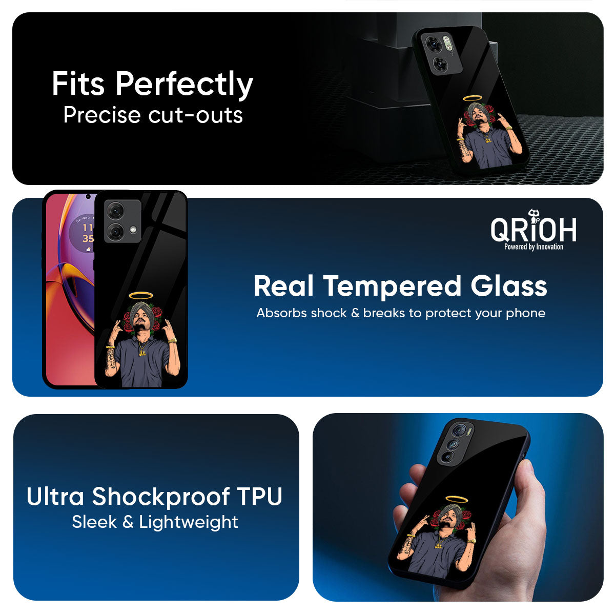 Punjabi Singer Poster Glass Case for Motorola Edge 60 Pro