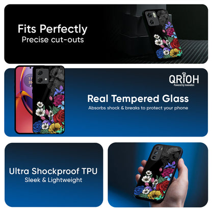 Rose Flower Bunch Art Glass Case for Motorola Edge 70 Pro 5G