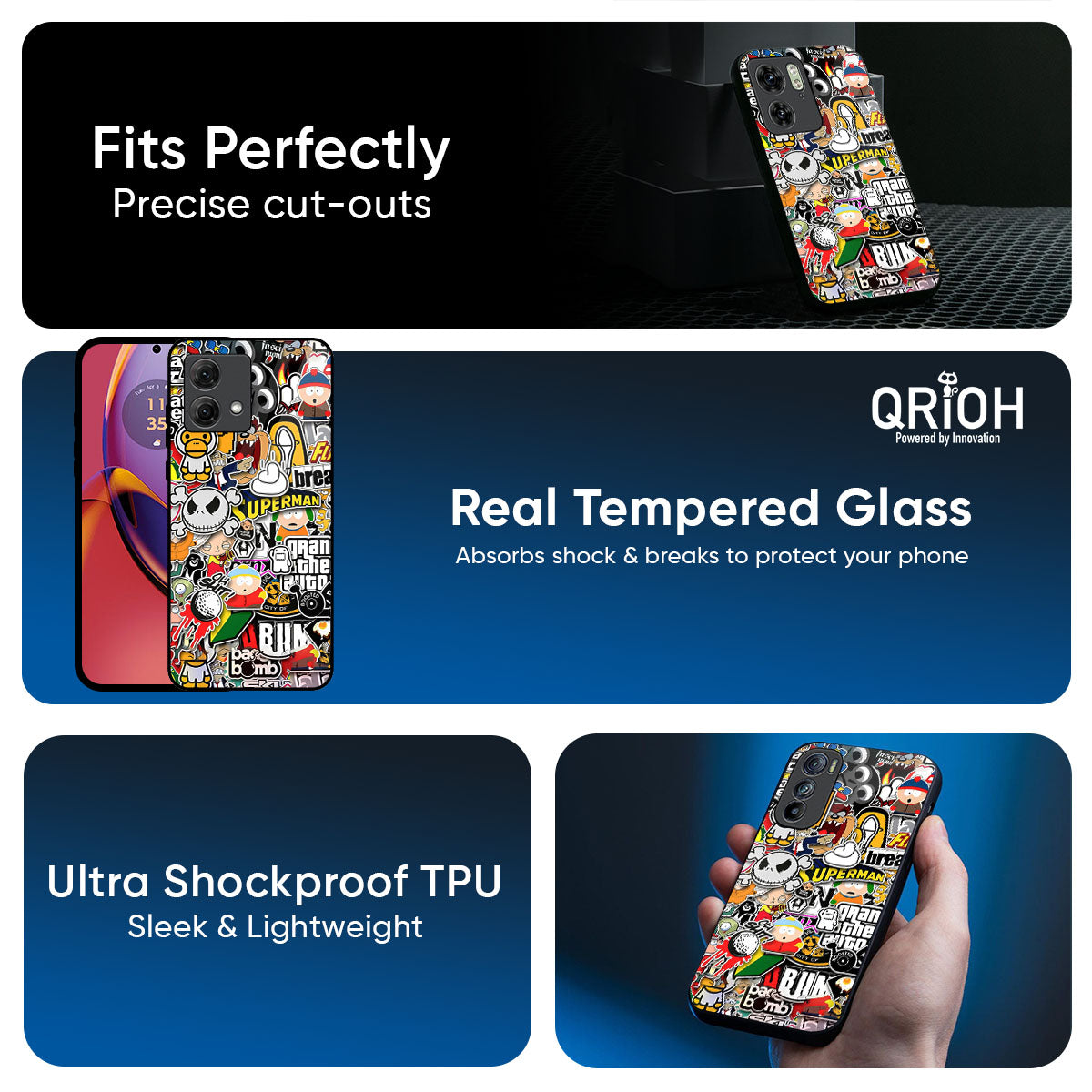 Boosted Glass Case for Motorola Edge G57 Power